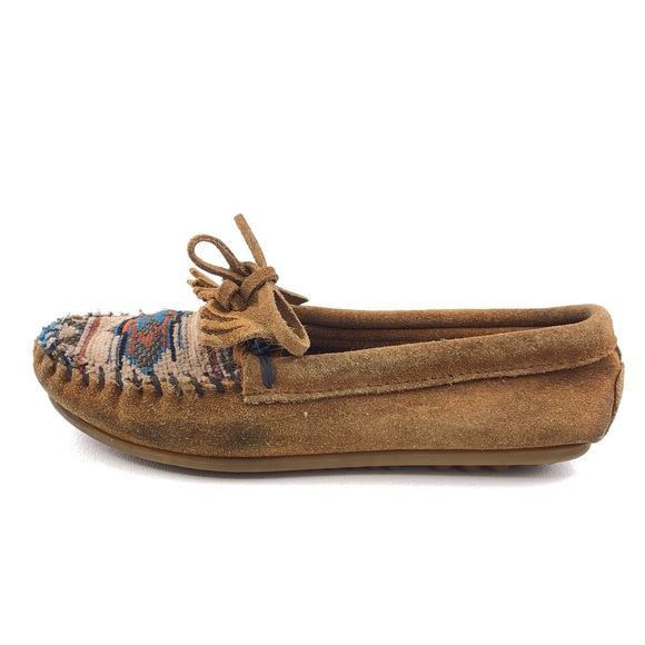 Minnetonka El Paso Hard Sole Moccasins 5 - Picture 1 of 10